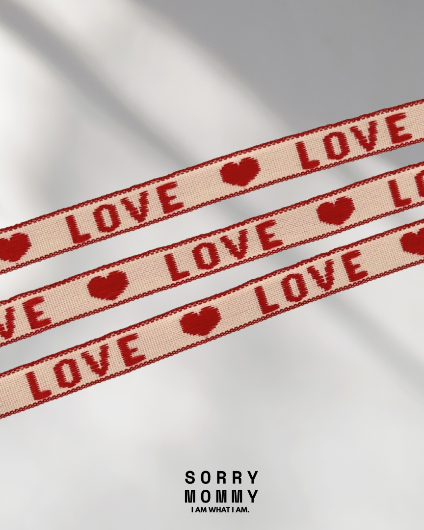 BRACELET RUBAN | Love (rouge & blanc)